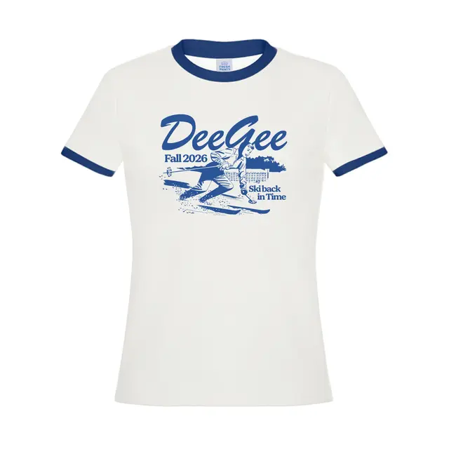 Delta Gamma Retro Skier Graphic Rush Shirt 2