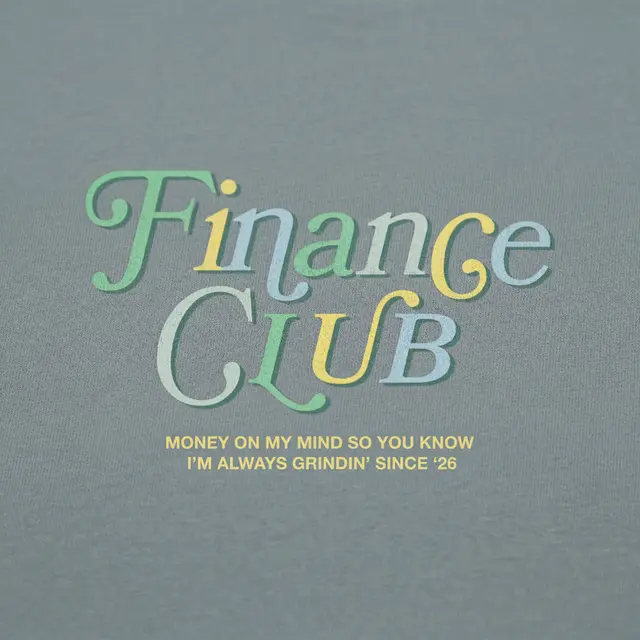 Finance Club Flowing Script Typography PR Crewneck