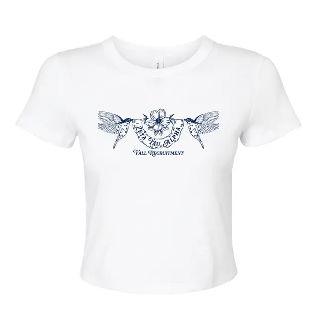 Zeta Tau Alpha Hummingbird Floral Rush Shirt 2