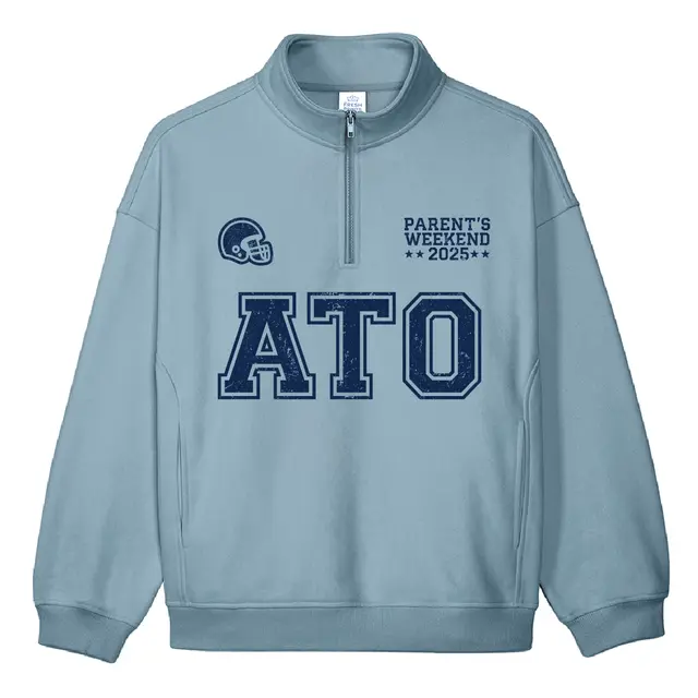 Alpha Tau Omega Bold Helmet Text Parent's Weekend Sweater 2