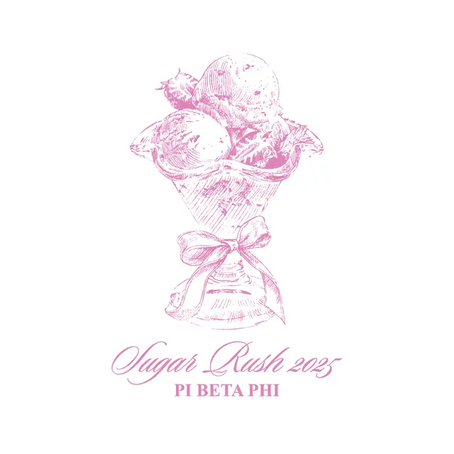 Pi Beta Phi Pink Ice Cream Sketch Sugar Rush Philanthropy Shirt