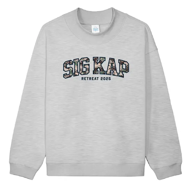 Sigma Kappa Camo Block Text Retreat Crewneck 2