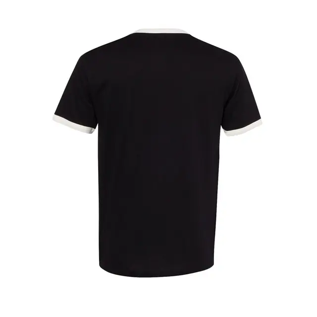 Customizable Next Level Unisex Fine Jersey Ringer 3604 Black With Natural Back