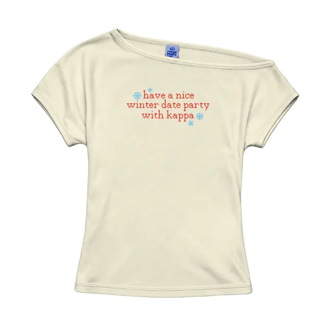 Kappa Kappa Gamma Pixelated Text Winter Date Party Shirt 2