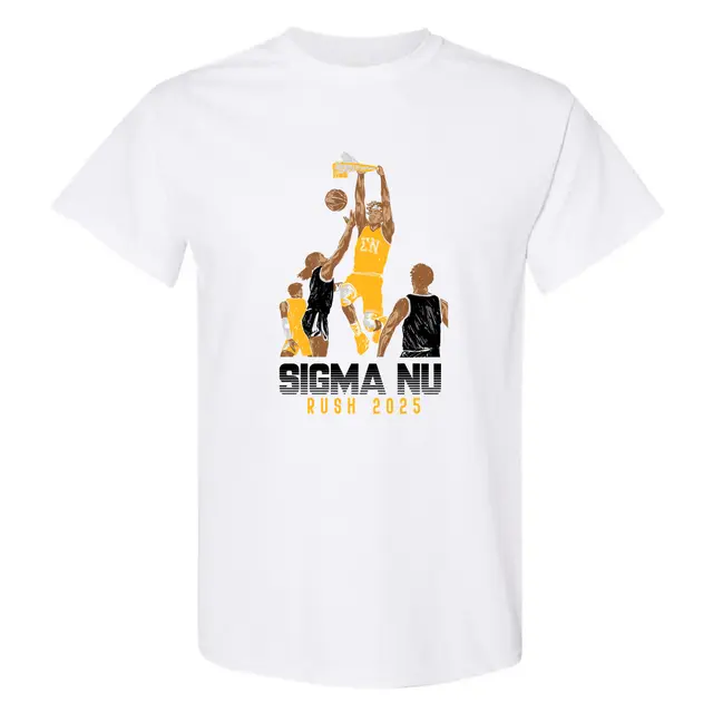 Sigma Nu Basketball Dunk Illustration Rush Shirt 2