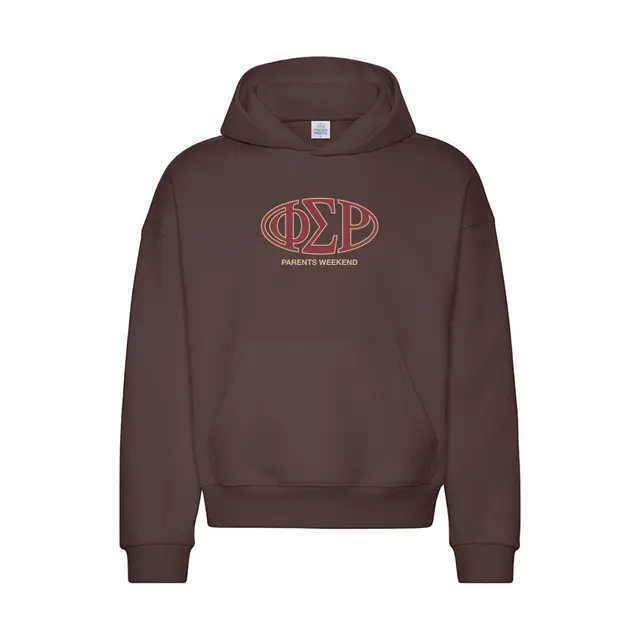 Phi Sigma Rho Outlined Text Parents Weekend Hoodie 2