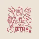 Zeta Tau Alpha Camping Icons Sisterhood Retreat Crewneck