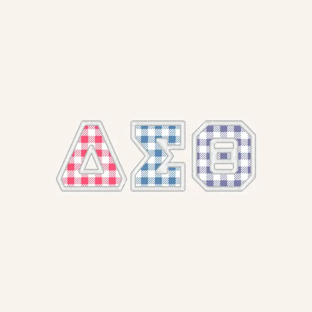 Delta Sigma Theta Gingham Letters PR Shirt