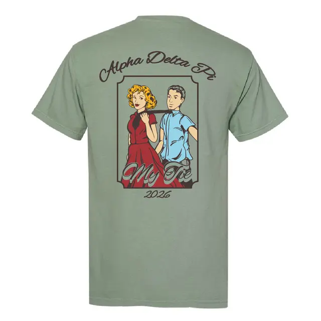 Alpha Delta Pi Retro Couple My Tie Shirt 2