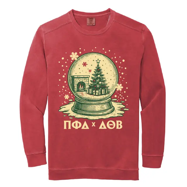 Delta Theta Beta Snow Globe Holiday Sweater 2