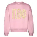 Pi Beta Phi Floral Text PR Crewneck 2