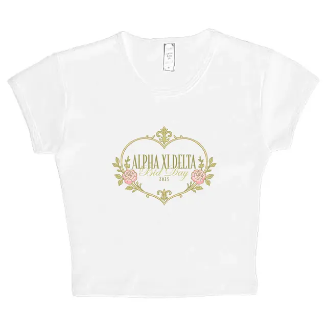 Alpha Xi Delta Floral Heart Bid Day Shirt 2