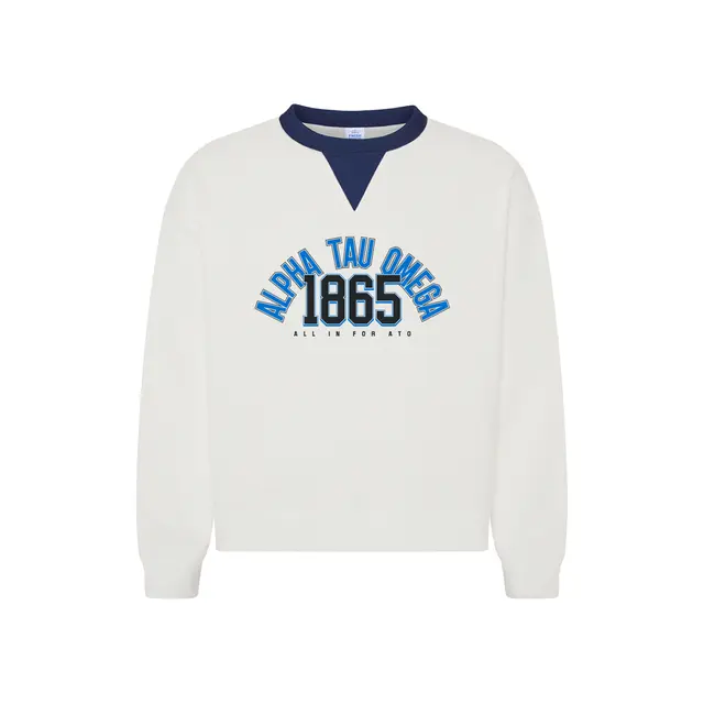 Alpha Tau Omega Arched Lettering 1865 PR Sweater 2