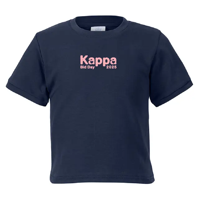 Kappa Kappa Gamma Heart Text Bid Day Shirt 2