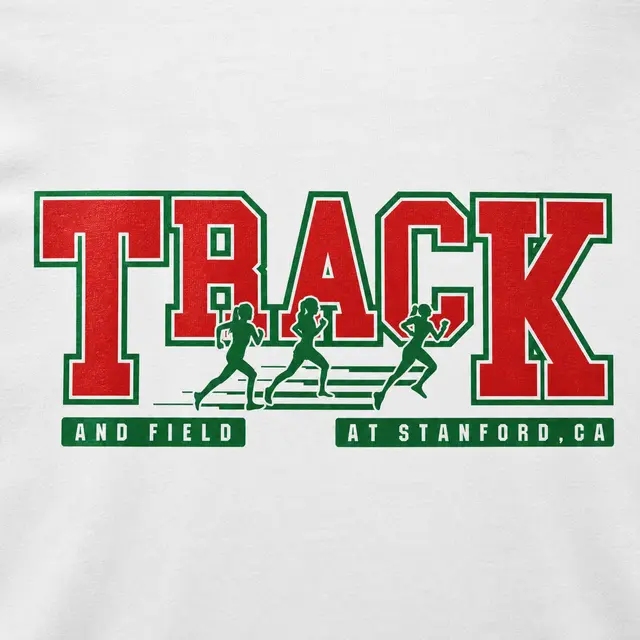 Track & Field Retro Block Lettering PR Shirt