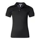 Jerzees Youth 5.6 Oz. Spotshield Jersey Polo 437y Black Front