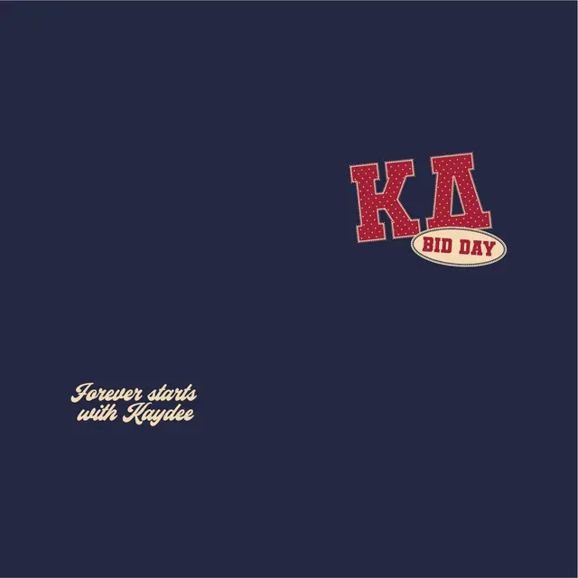 Kappa Delta Block Lettering Bid Day Hoodie