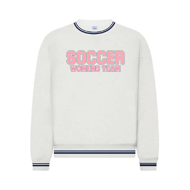 Women's Soccer Team Bold Pink Text PR Crewneck 2