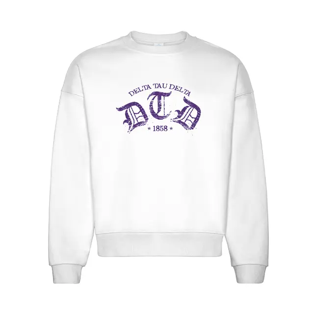 Delta Tau Delta Distressed Lettering PR Sweater 2