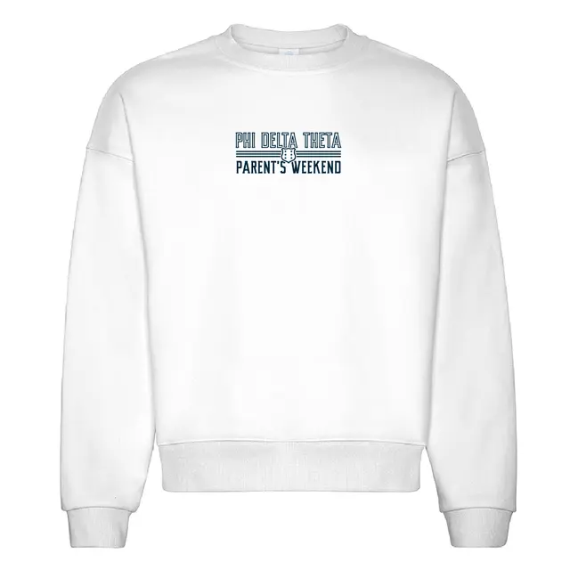 Phi Delta Theta Shield Text with Stripes Parent's Weekend Sweater 2