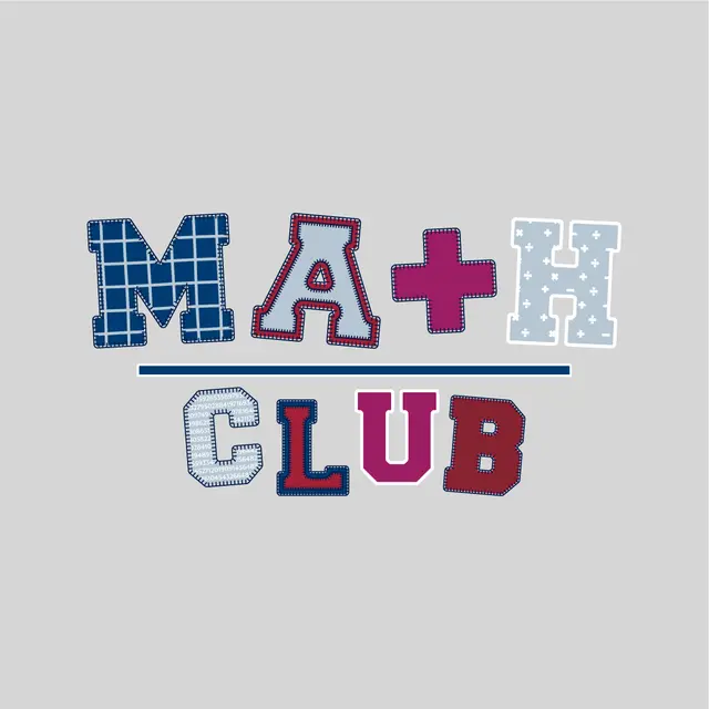 Math Club Stitched Lettering PR Sweater