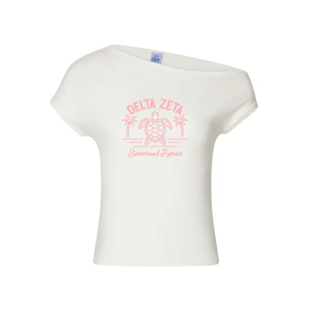 Delta Zeta Turtle Illustration Retreat Shirt 2