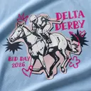 Delta Delta Delta Racing Jockey Graphic Bid Day Sweater