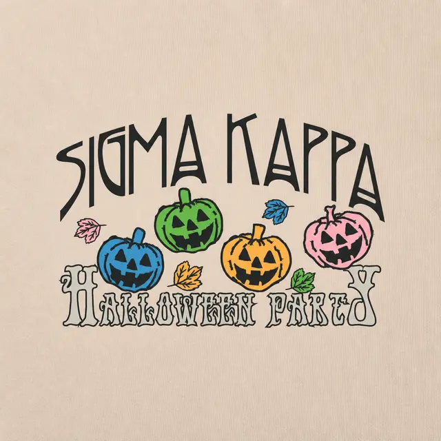 Sigma Kappa Colorful Pumpkin Halloween Sweater