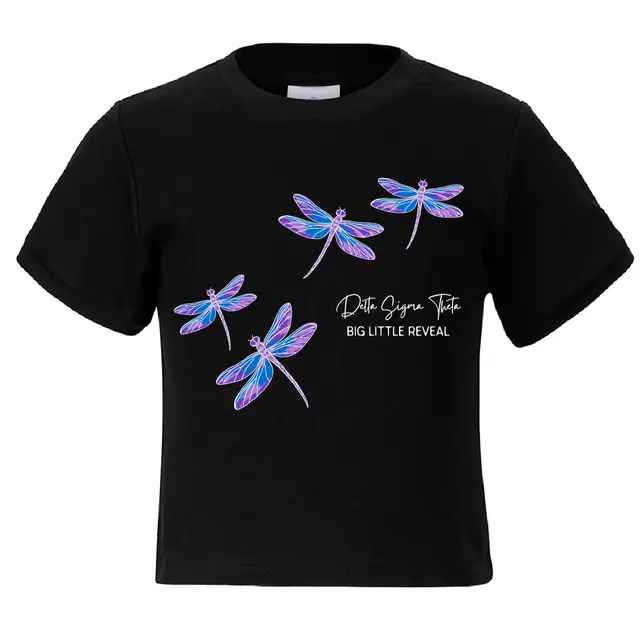 Delta Sigma Theta Dragonfly Illustration Big Little Reveal Shirt 2