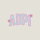 Alpha Delta Pi Star Text PR Crewneck