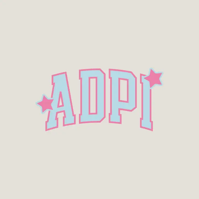 Alpha Delta Pi Star Text PR Crewneck