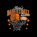 Men's Basketball Bold Orange Text Graphic PR Hoodie