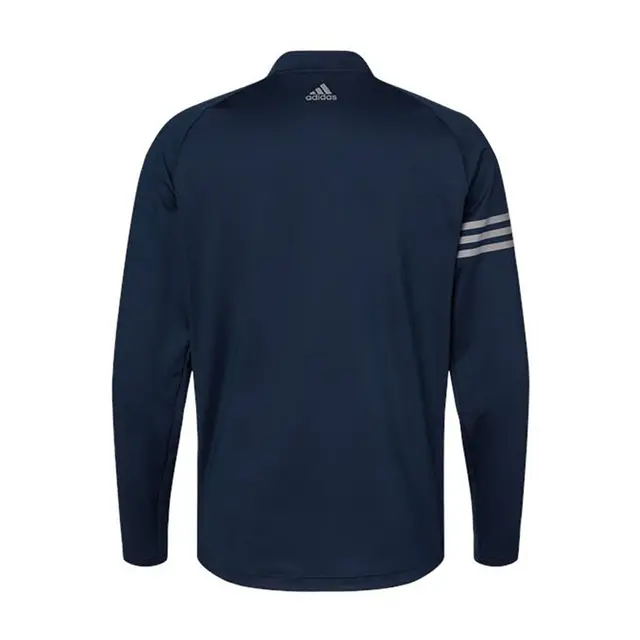 Adidas 3-Stripes Competition Quarter-Zip Pullover a492 Collegiate Navy- Grey Three Heather- Grey Two Back