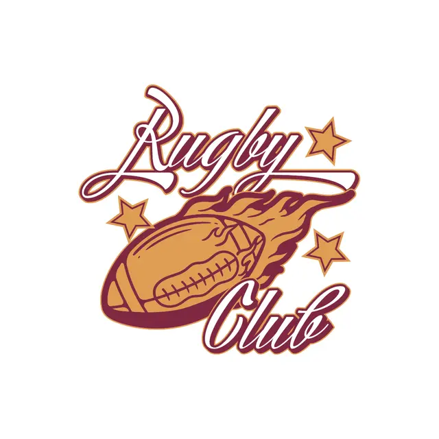 Rugby Club Flaming Football Graphic PR Hoodie