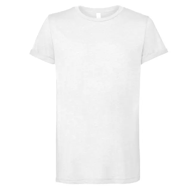 Customizable Bella + Canvas Unisex Jersey Rolled Cuff Tee 3004 White Front