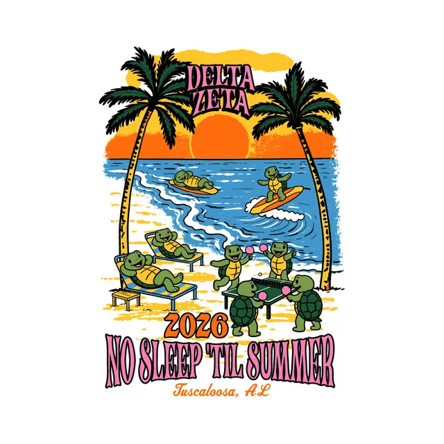 Delta Zeta Tropical Turtles Spring Break Shirt