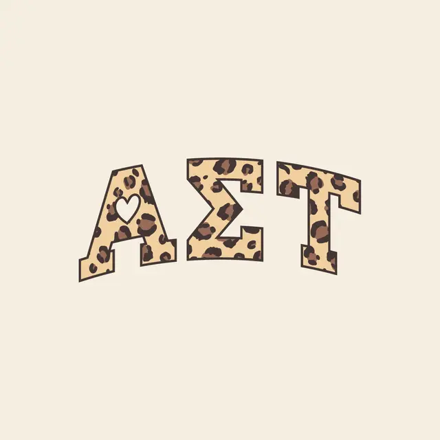 Alpha Sigma Tau Leopard Print PR Hoodie