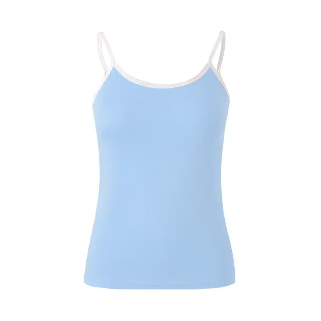 Fresh Prints FP121 Hailey Scoop Tank Light Blue White mto Front