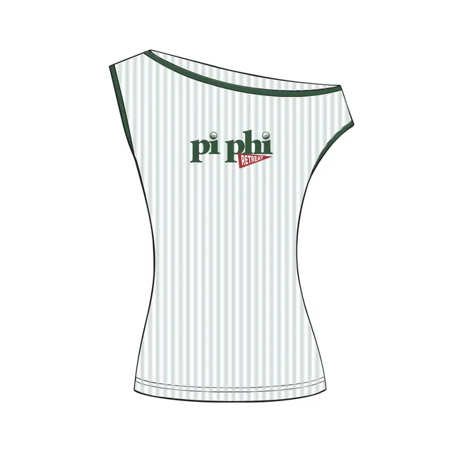 Pi Beta Phi Striped Lettering Retreat Tank 2