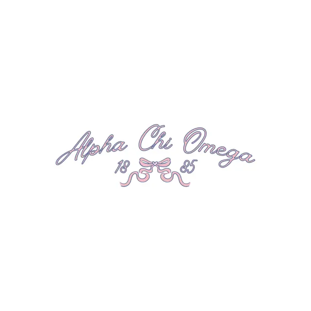 Alpha Chi Omega Script Bow PR Tank