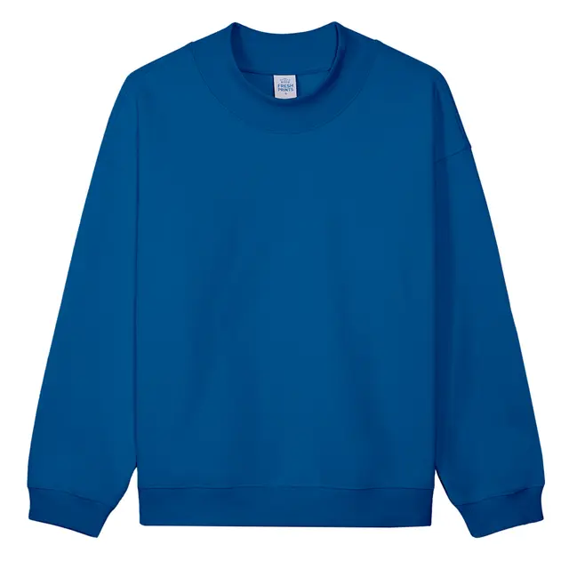 Customizeable Fresh Prints Denver Mock Neck Heavyweight Sweatshirt FP94USS Royal Blue Front