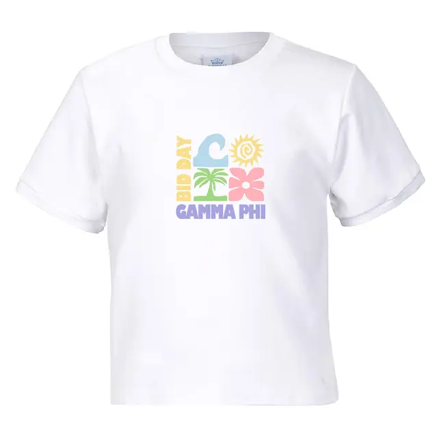 Gamma Phi Beta Sun Palm Wave Floral Rush Shirt 2