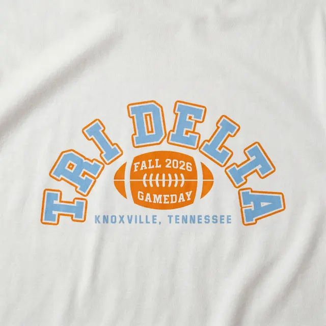 Delta Delta Delta Football Graphic Game Day Shirt
