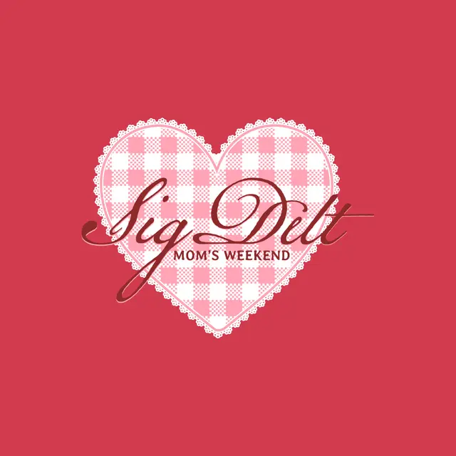 Sigma Delta Tau Heart Checker Pattern Mom's Weekend Sweater