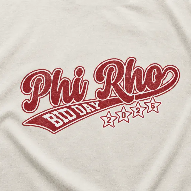 Phi Sigma Rho Flowing Script Bid Day Shirt