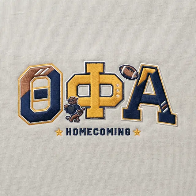 Theta Phi Alpha Illustrated Letters Homecoming Crewneck