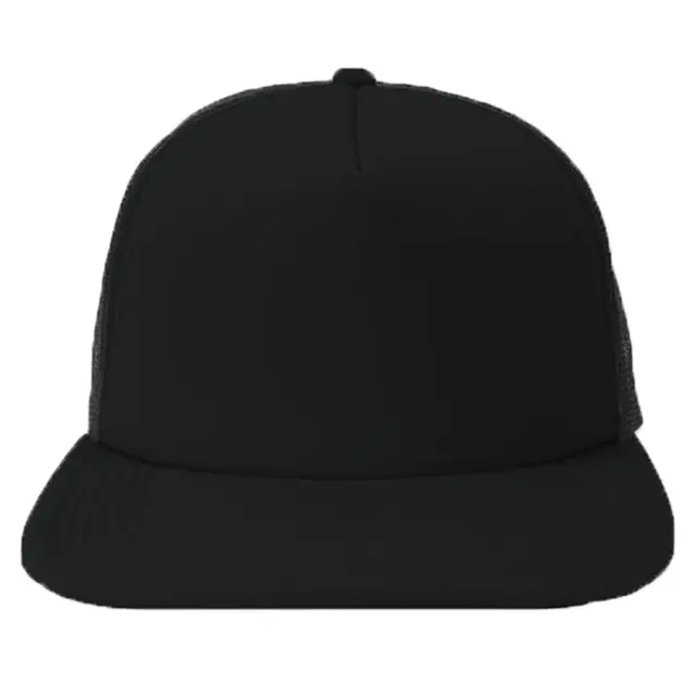 Big Accessories Foam Front Trucker Hat bx030 Black Black Front