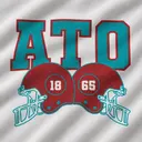 Alpha Tau Omega Football Helmets Block Text PR Crewneck