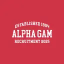 Alpha Gamma Delta Distressed Block Text Rush & Bid Shirt