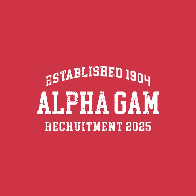 Alpha Gamma Delta Distressed Block Text Rush & Bid Shirt